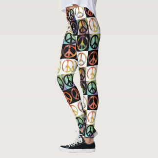Peace Sign Mosaic Leggings