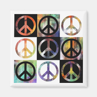 Peace Sign Mosaic Magnet