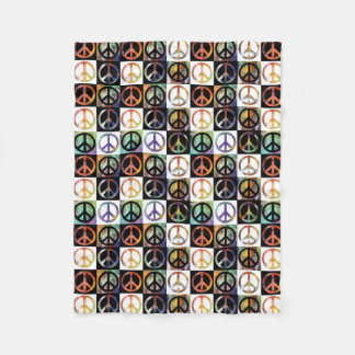 Peace Sign Mosaic Small Fleece Blanket