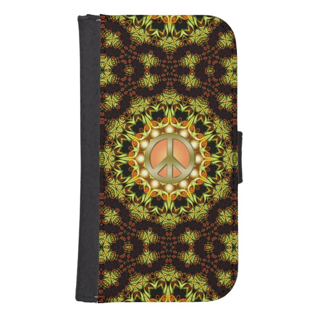 Peace Sign Nature Energy Phone Wallet Case (Front)