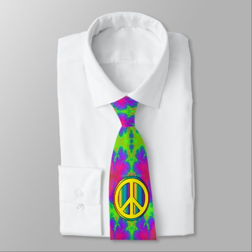 Peace Sign Neck Tie