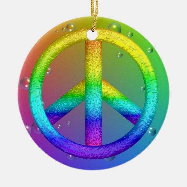 Peace Sign Ornament (Front)