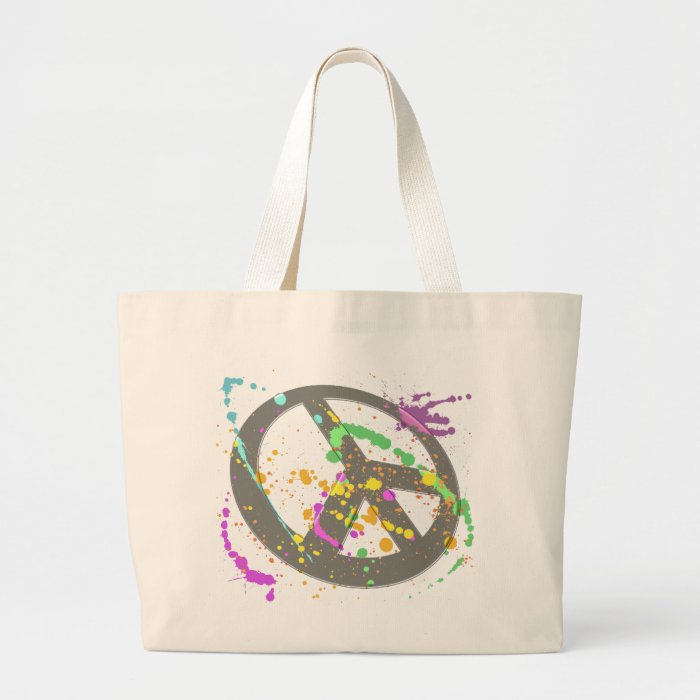 PEACE SIGN PAINT SPLATTER BAGS