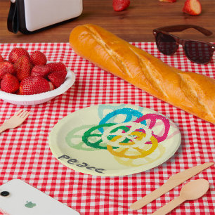 Peace Sign Paper Plates