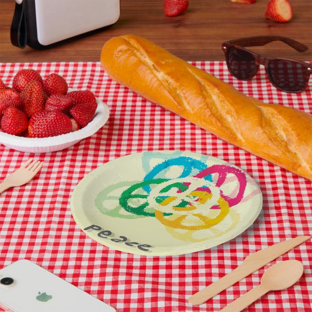 Peace Sign Paper Plates (Creator Uploaded)