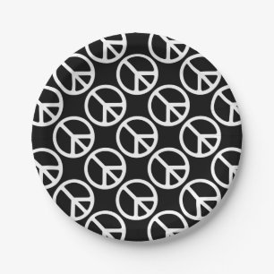 Peace Sign Paper Plates
