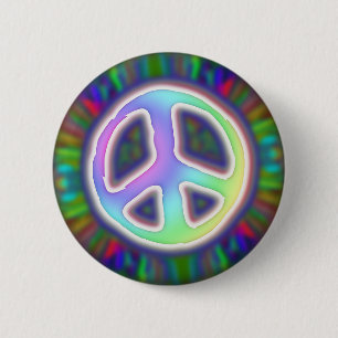 Peace-Sign - Pastels Button