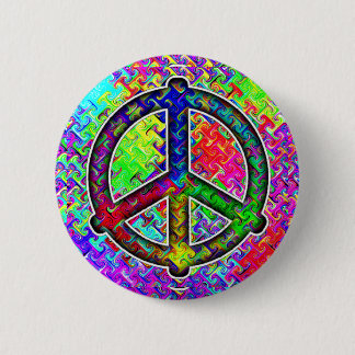 Peace Sign - Pattern Distort Button