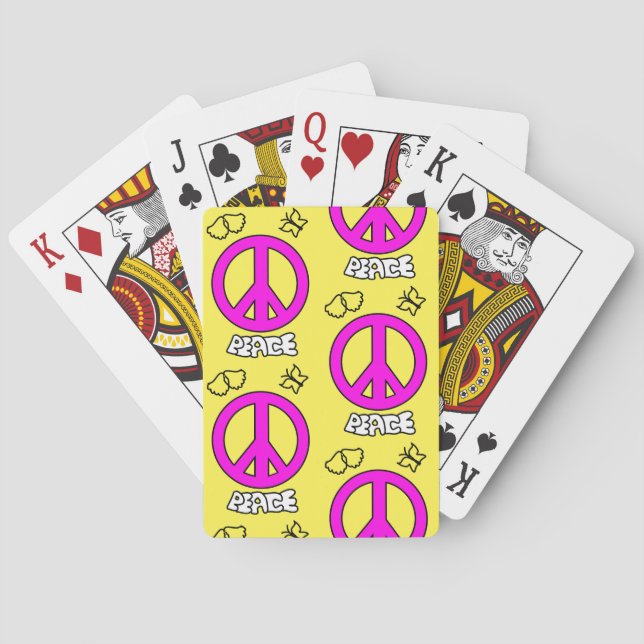 PEACE SIGN PATTERN, POKER CARDS (Back)