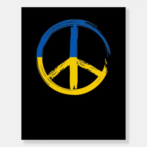 Peace sign Peace For Ukraine Foam Board