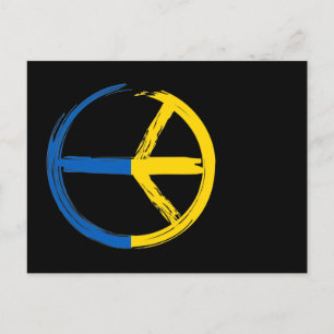 Peace sign, Peace For Ukraine Postcard