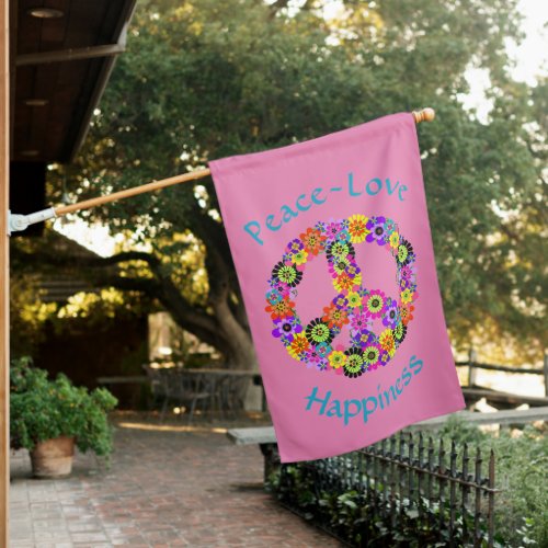 Peace Sign Peace Love Happiness Flag