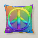 Peace Sign Pillow<br><div class="desc">Peace Sign Pillow - Customize the back of the pillow with a color to match your special room! ( Add your own text )</div>