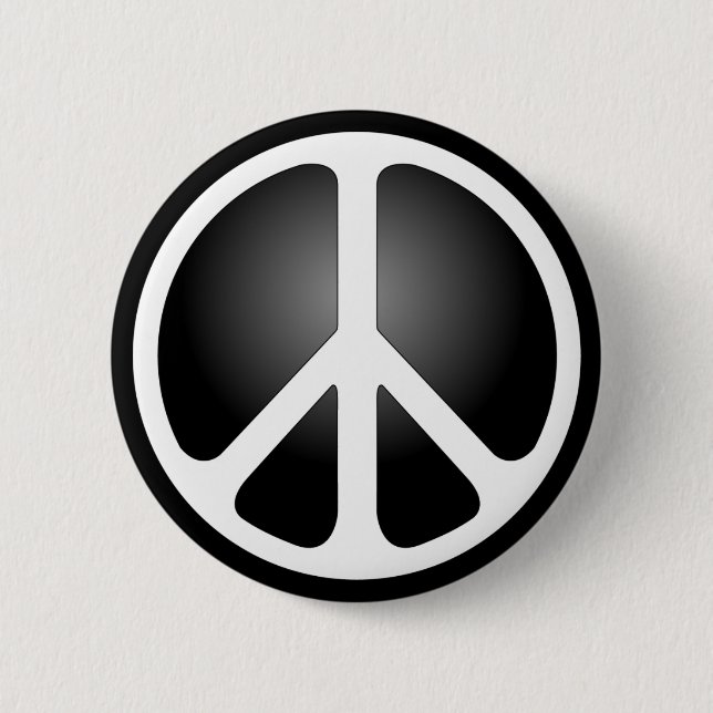 Peace Sign Pinback Button (Front)