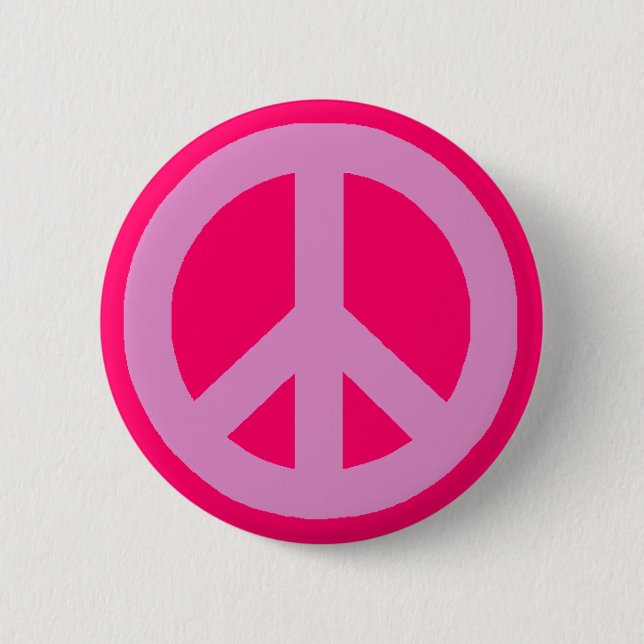 Peace Sign Pinback Button (Front)