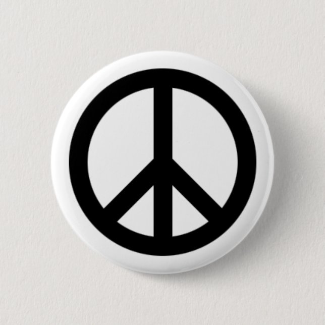 Peace sign pinback button (Front)
