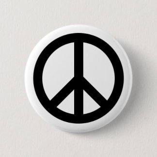 Peace sign pinback button