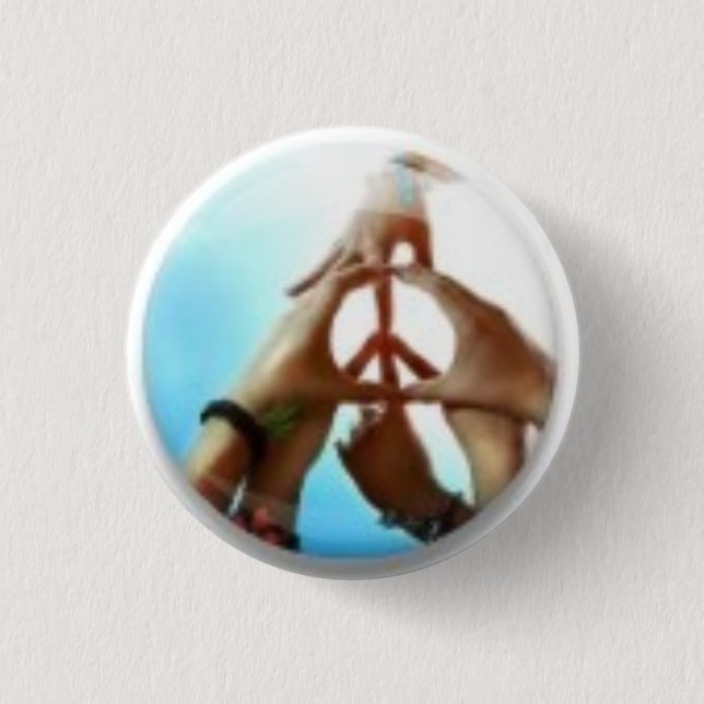 peace sign pinback button (Front)