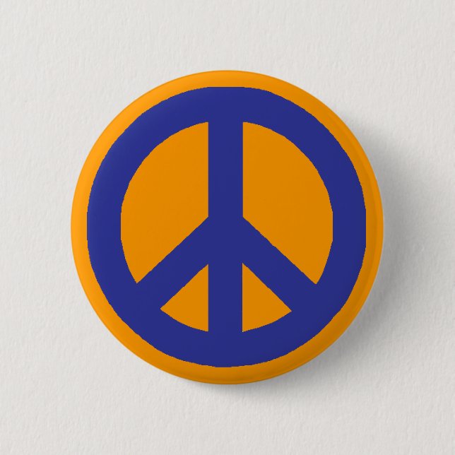 Peace Sign Pinback Button (Front)