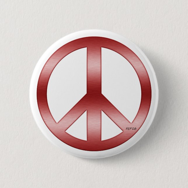 Peace Sign Pinback Button (Front)