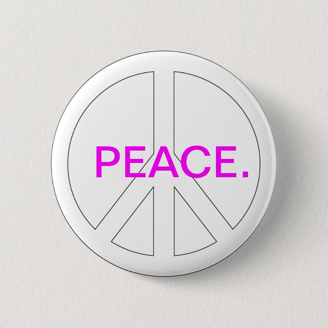 Peace Sign Pinback Button (Front)