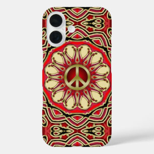 Peace Sign Pink Sun iPhone 4 Case