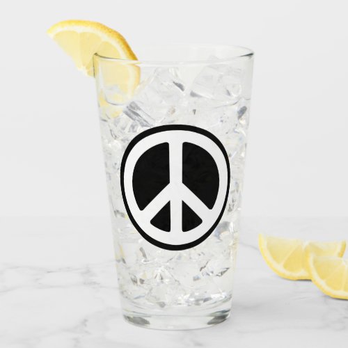Peace Sign  Pint Drinking Glass