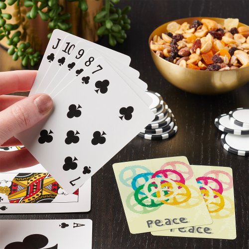 Peace Sign Playing Cards