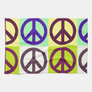 Peace Sign Pop Art Kitchen Towel