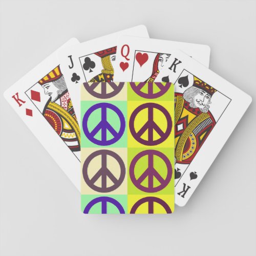 Peace Sign Pop Art Playing Cards