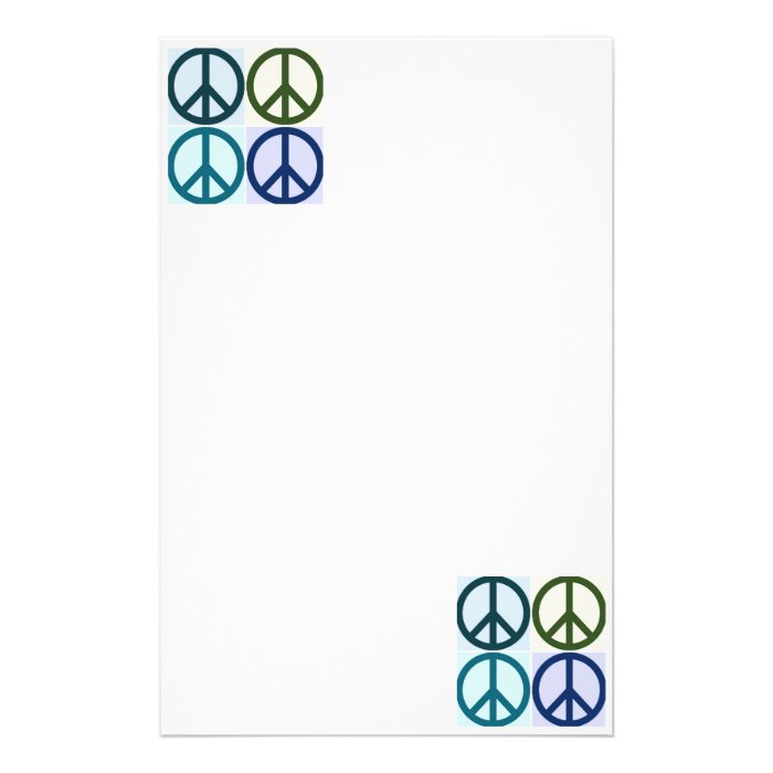 Peace Sign Pop Art Stationery Paper
