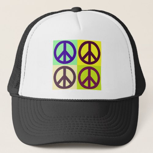 Peace Sign Pop Art Trucker Hat