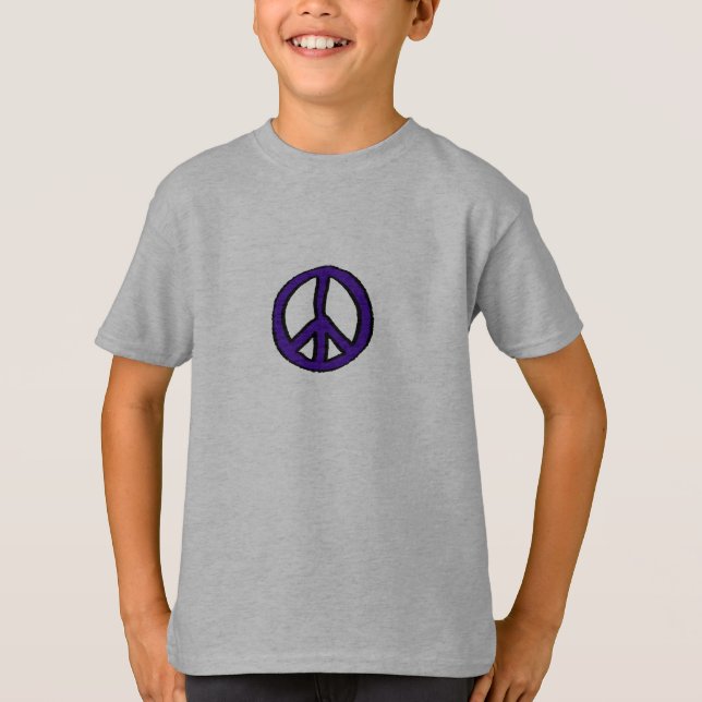 Peace Sign Purple mini - T-Shirt (Front)