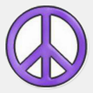 Peace Sign Purple Sticker