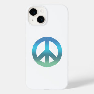 Peace Sign Rainbow Ocean Blue Case-Mate iPhone 14 Case
