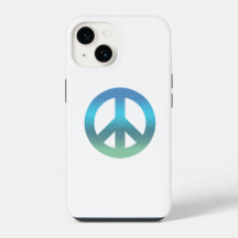 Peace Sign Rainbow Ocean Blue