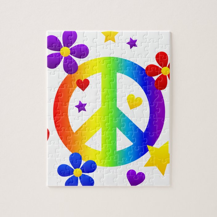 Peacesignrainbowpng Jigsaw Puzzle