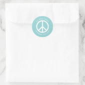 Peace Sign Retro Turquoise Address Label (Bag)