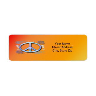 Peace Sign Return Address Label