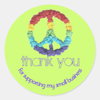 Peace sign small business labels