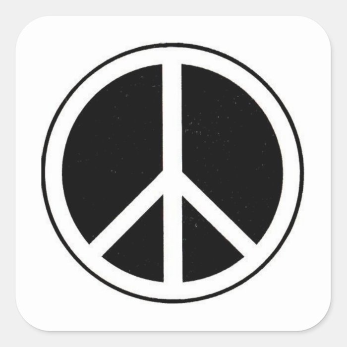 Peace Sign Square Sticker
