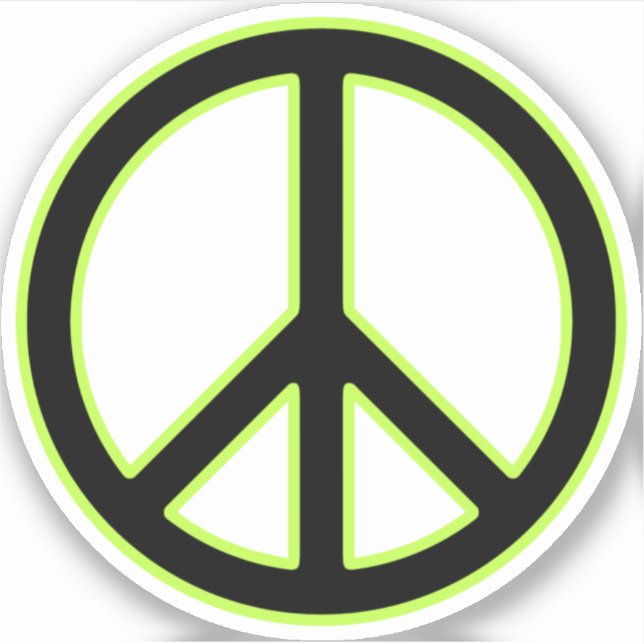 Peace Sign  Sticker (Front)