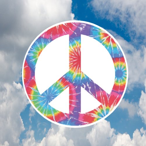 Peace Sign Stickers _ Rainbow Hippy Hippie Design