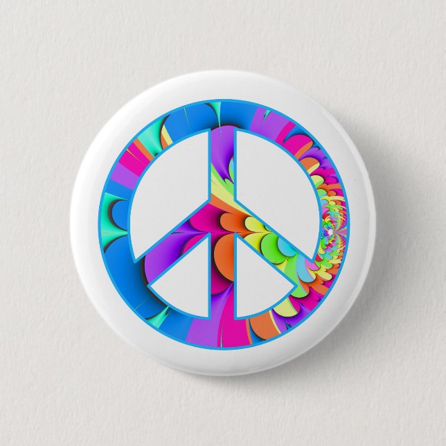 Peace Sign Summer Palette Button (Front)