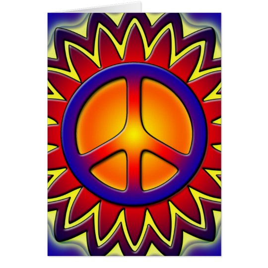 PEACE SIGN SUN CARD