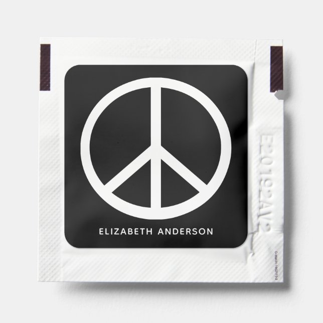 Peace Sign Symbol - Add Name Hand Sanitizer Packet (Sticker on Packet)