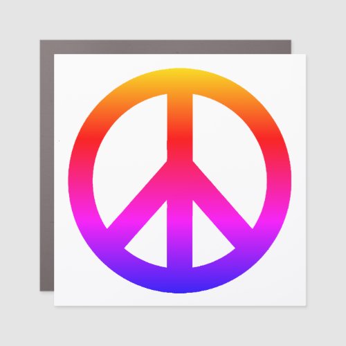 Peace Sign Symbol Car Magnet
