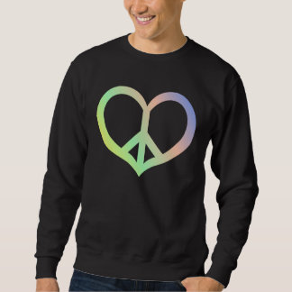 Peace Sign Symbol Heart Hippie 60s Freedom Retro W Sweatshirt