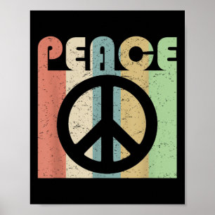 Peace Sign Symbol Inspiring Quote Retro Vintage Gr