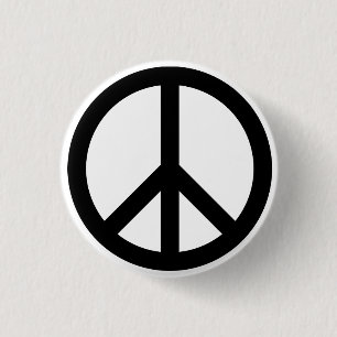 Peace Sign Symbol Peace Retro sixties 60's 70's Button